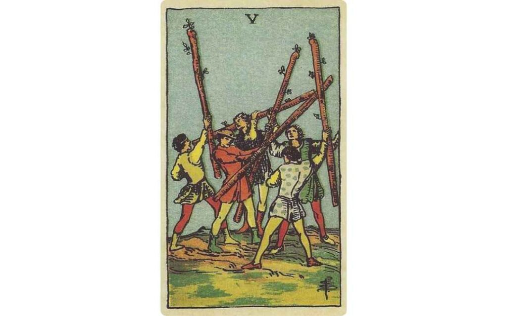 karta 5 buław - tarot - wróżba - wróżka Katarzyna Zielińska